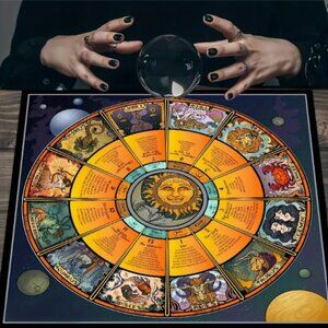 Zodiac Sun and Moon Tarot Cloth 19 X 19 NWT
